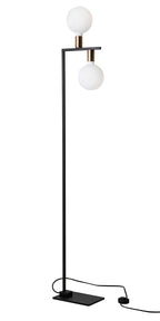 lampada da terra Twin nera ottone satinato.jpg
