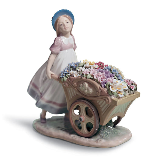 bimba con cariola di fiori Lladro 1006521.jpg