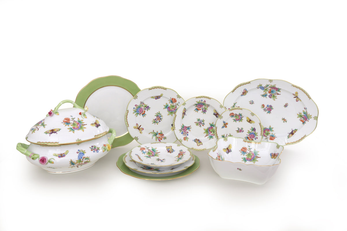 VBo dinner set with silk ribbon plate.JPG