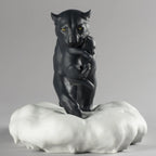 pantera nera con cucciolo 1009382 Lladro fronte.jpg