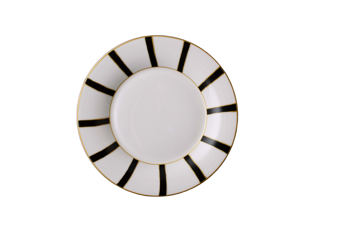 piatto dessert striche nero oro Geminiano Cozzi Venezia 1765.jpg