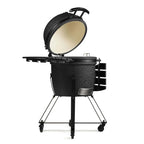 Kamado large nero 80054787 coperchio aperto.jpg