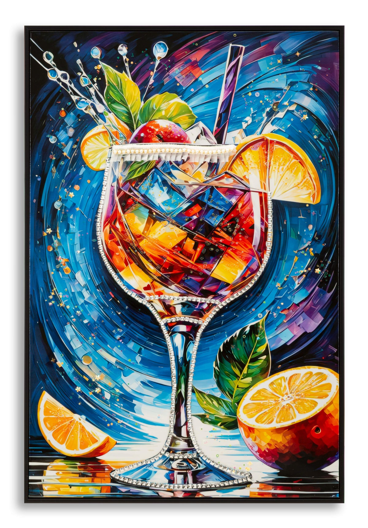 stampa decorata su tela laccata  con cornice Cocktail b di Mauro Ferretti (1).jpg